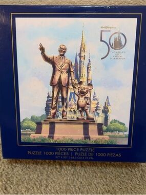 Disney Blue 50th Anniversary Partners Statue 1000-Piece Puzzle
